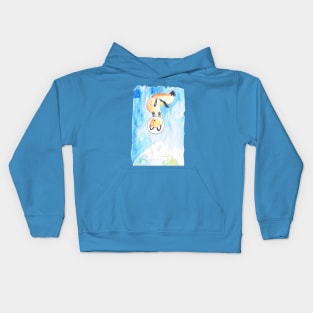 Space Fox soaring through the sky Kids Hoodie